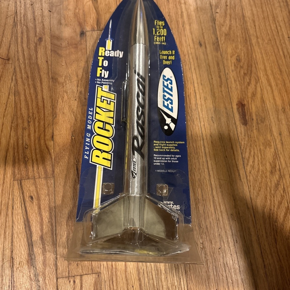 Estes Rascal Flying Model Rocket Kids 14in Silver New RTF 1200ft Altitude 1897